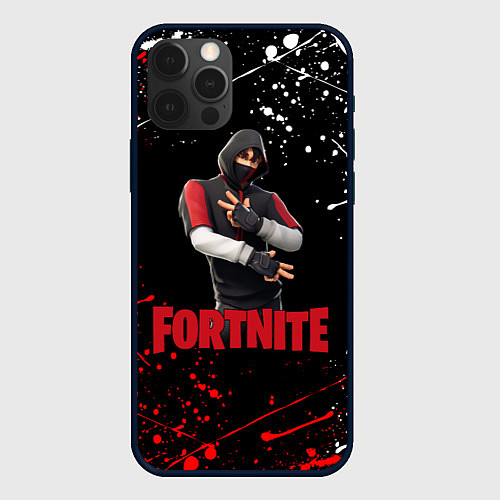 Чехол iPhone 12 Pro FORTNITE x IKONIK / 3D-Черный – фото 1