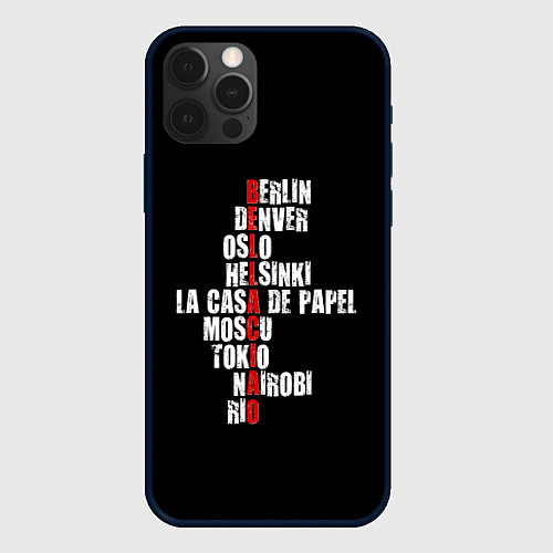 Чехол iPhone 12 Pro БУМАЖНЫЙ ДОМ / 3D-Черный – фото 1