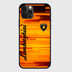 Чехол для iPhone 12 Pro LAMBORGHINI, цвет: 3D-черный