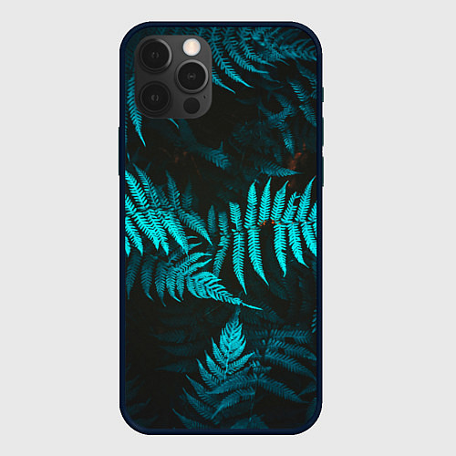 Чехол iPhone 12 Pro ПАПОРОТНИК / 3D-Черный – фото 1