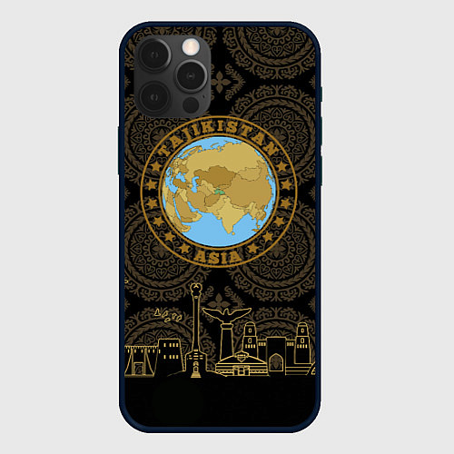 Чехол iPhone 12 Pro Таджикистан / 3D-Черный – фото 1