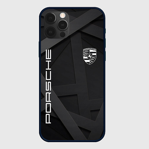 Чехол iPhone 12 Pro PORSCHE / 3D-Черный – фото 1