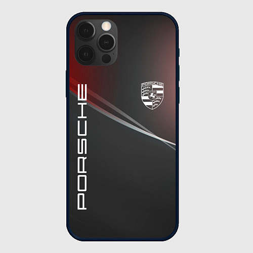 Чехол iPhone 12 Pro PORSCHE / 3D-Черный – фото 1