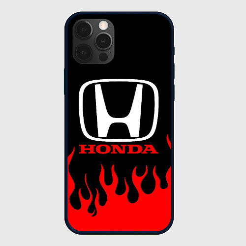 Чехол iPhone 12 Pro HONDA / 3D-Черный – фото 1
