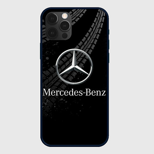 Чехол iPhone 12 Pro MERCEDES / 3D-Черный – фото 1