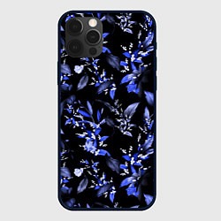 Чехол для iPhone 12 Pro Ночные цветы, цвет: 3D-черный