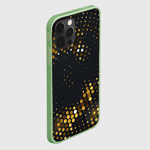 Чехол iPhone 12 Pro Black gold / 3D-Салатовый – фото 2