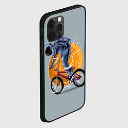 Чехол для iPhone 12 Pro Космический велосипедист Z, цвет: 3D-черный — фото 2