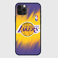 Чехол для iPhone 12 Pro Los Angeles Lakers, цвет: 3D-черный