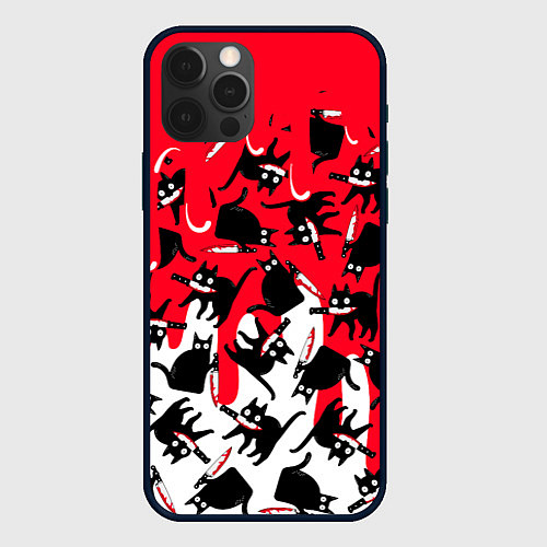 Чехол iPhone 12 Pro WHAT CAT / 3D-Черный – фото 1