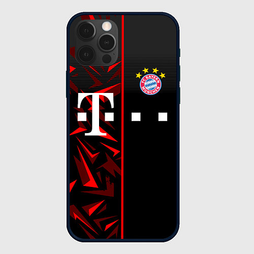 Чехол iPhone 12 Pro FC Bayern Munchen Форма / 3D-Черный – фото 1