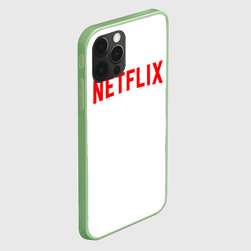 Чехол iPhone 12 Pro NETFLIX / 3D-Салатовый – фото 2