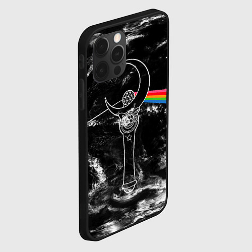 Чехол iPhone 12 Pro Dark Side of the Moon Stick / 3D-Черный – фото 2