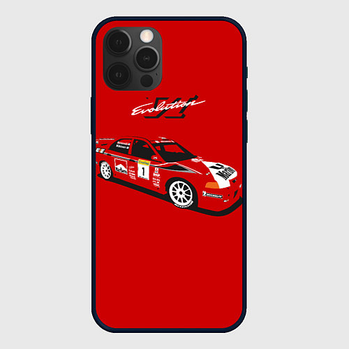 Чехол iPhone 12 Pro Mitsubishi Lancer Evolution VI / 3D-Черный – фото 1