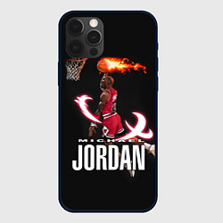 Чехол для iPhone 12 Pro MICHAEL JORDAN, цвет: 3D-черный