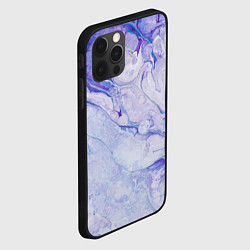Чехол для iPhone 12 Pro Разводы сиреневой краской, цвет: 3D-черный — фото 2