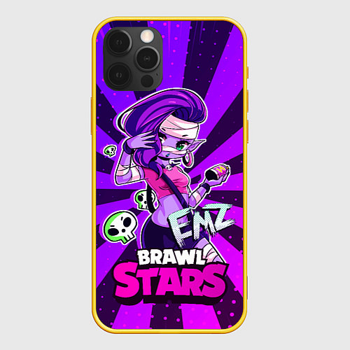 Чехол iPhone 12 Pro Emz Brawl stars ЭМЗ / 3D-Желтый – фото 1