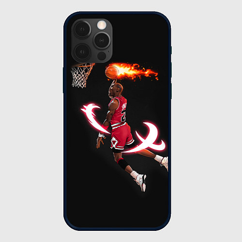 Чехол iPhone 12 Pro MICHAEL JORDAN / 3D-Черный – фото 1