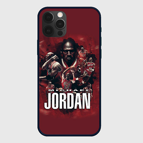 Чехол iPhone 12 Pro MICHAEL JORDAN / 3D-Черный – фото 1