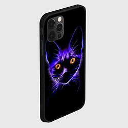 Чехол для iPhone 12 Pro Дикая кошка, цвет: 3D-черный — фото 2