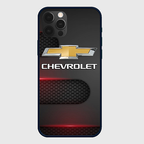 Чехол iPhone 12 Pro CHEVROLET / 3D-Черный – фото 1