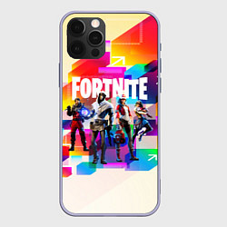 Чехол для iPhone 12 Pro FORTNITE, цвет: 3D-светло-сиреневый