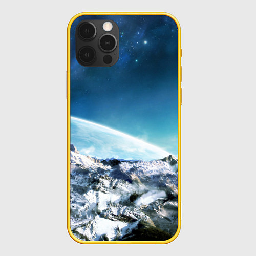 Чехол iPhone 12 Pro Космос S / 3D-Желтый – фото 1