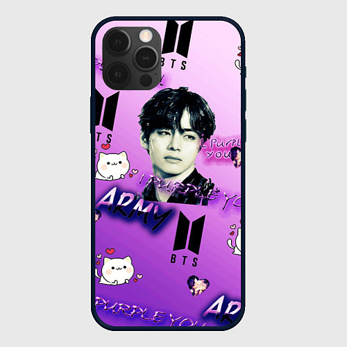 Чехол iPhone 12 Pro I purple you / 3D-Черный – фото 1