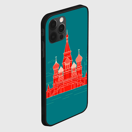 Чехол iPhone 12 Pro Москва / 3D-Черный – фото 2