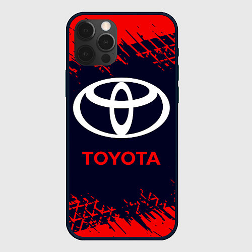 Чехол iPhone 12 Pro TOYOTA ТОЙОТА / 3D-Черный – фото 1