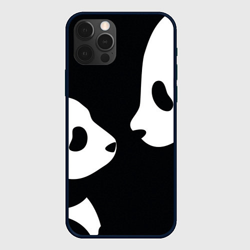 Чехол iPhone 12 Pro Panda / 3D-Черный – фото 1