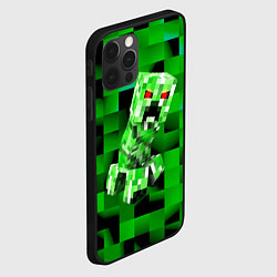 Чехол для iPhone 12 Pro Minecraft creeper, цвет: 3D-черный — фото 2