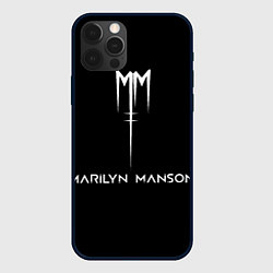 Чехол для iPhone 12 Pro Marilyn Manson, цвет: 3D-черный