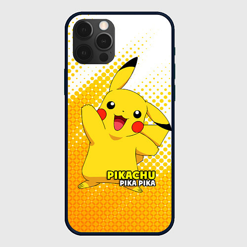 Чехол iPhone 12 Pro Pikachu Pika Pika / 3D-Черный – фото 1