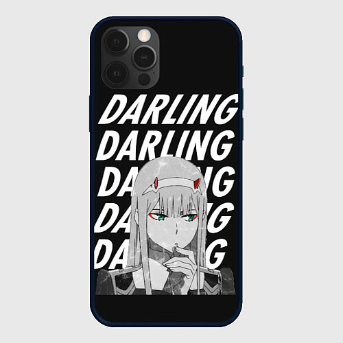 Чехол iPhone 12 Pro ZeroTwo Darling in the Franx / 3D-Черный – фото 1