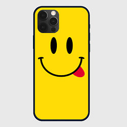 Чехол для iPhone 12 Pro Смайлик милый, цвет: 3D-черный