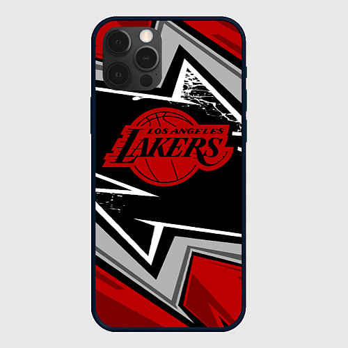 Чехол iPhone 12 Pro LA LAKERS RED / 3D-Черный – фото 1