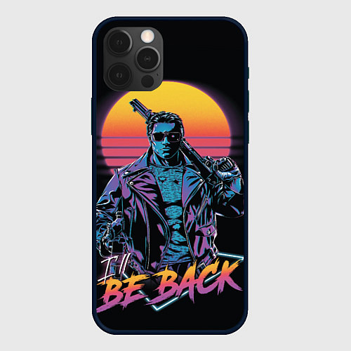 Чехол iPhone 12 Pro I WILL BE BACK TERMINATOR / 3D-Черный – фото 1