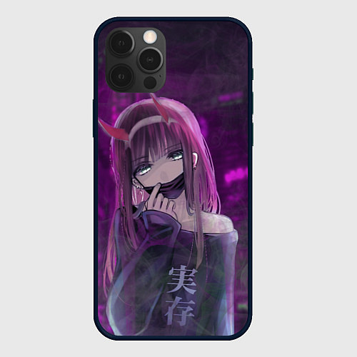 Чехол iPhone 12 Pro Zero Two in mask / 3D-Черный – фото 1