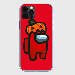 Чехол для iPhone 12 Pro HALLOWEEN IS AMONG US, цвет: 3D-светло-сиреневый