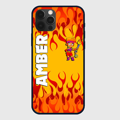 Чехол iPhone 12 Pro Brawl Stars - Amber / 3D-Черный – фото 1