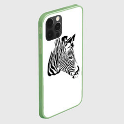 Чехол для iPhone 12 Pro Zebra, цвет: 3D-салатовый — фото 2