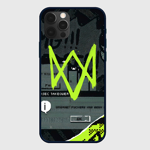 Чехол iPhone 12 Pro WATCH DOGS: LEGION / 3D-Черный – фото 1