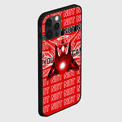 Чехол для iPhone 12 Pro Evangelion Eva 01 You can not, цвет: 3D-черный — фото 2