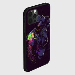 Чехол для iPhone 12 Pro Медуза и космонавт, цвет: 3D-черный — фото 2
