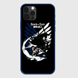 Чехол для iPhone 12 Pro Атака на титанов, цвет: 3D-тёмно-синий