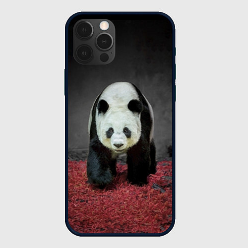 Чехол iPhone 12 Pro ПАНДА / 3D-Черный – фото 1