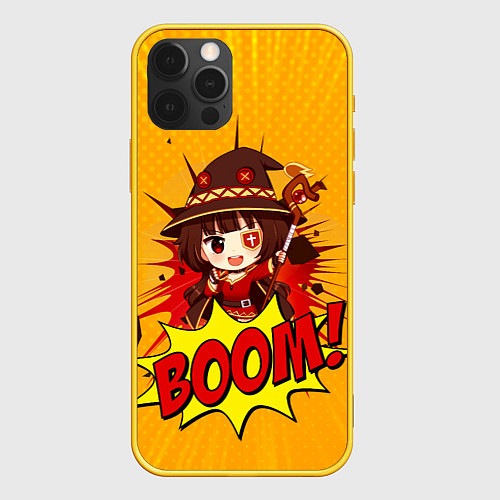 Чехол iPhone 12 Pro Мегумин BOOM / 3D-Желтый – фото 1