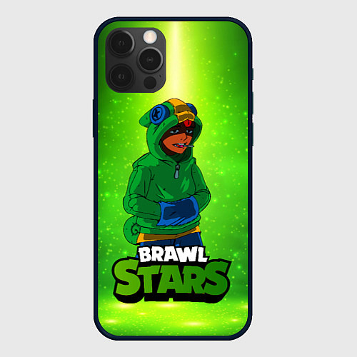 Чехол iPhone 12 Pro Brawl Stars Leon / 3D-Черный – фото 1