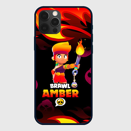 Чехол iPhone 12 Pro BRAWL STARS AMBER / 3D-Черный – фото 1